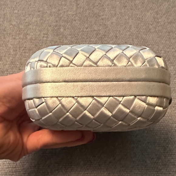Satin Intrecciato Knot Clutch. - Picture 3 of 10